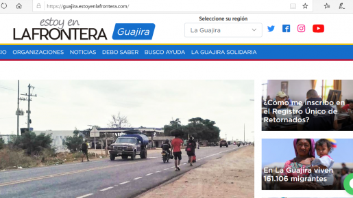 El portal para Arauca y la Guajira reunirá información, rutas de atención, datos de organizaciones de cooperación internacional, fundaciones, refugios, entre otras secciones enfocadas en migración