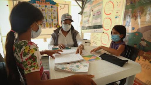 En La Guajira los Centro de Atención Integral apoyan a en procesos aprendizaje. 